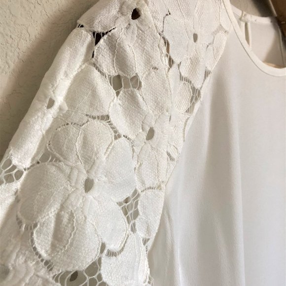Unbranded Floral Lace Sleeve Blouse - Picture 6 of 8